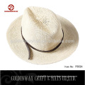 vintage lady straw fedora hat